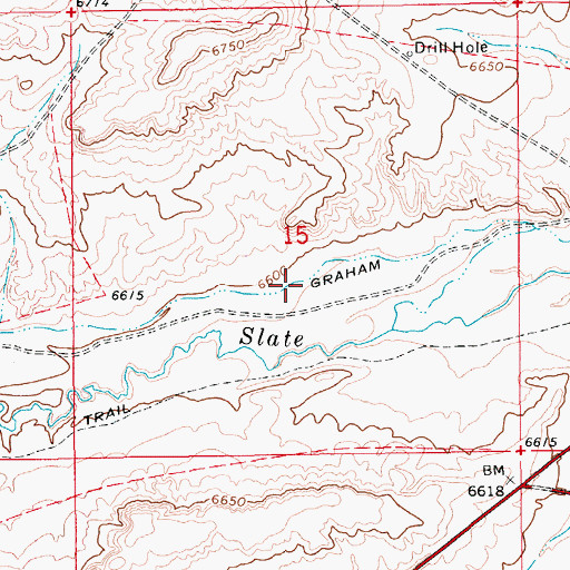 Topographic Map of Graham Ditch, WY