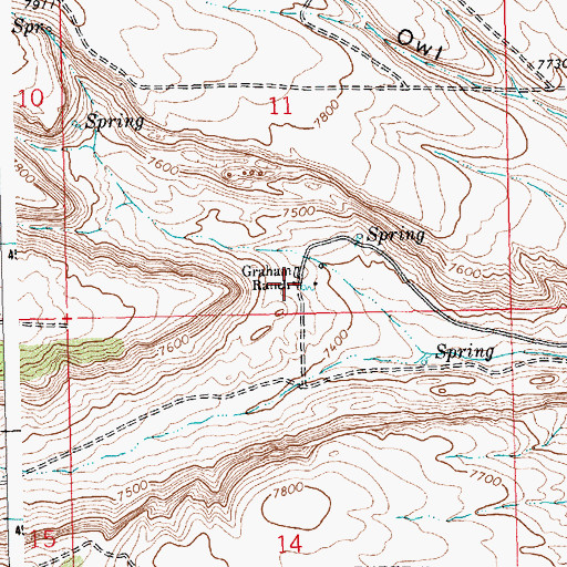 Topographic Map of Graham Ranch, WY