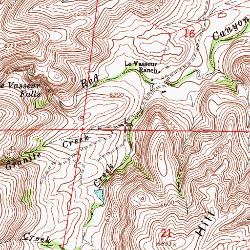 Topographic Map of Granite Creek, WY