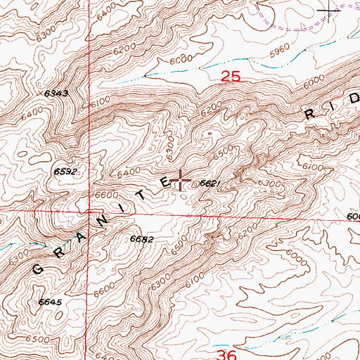Topographic Map of Granite Ridge, WY