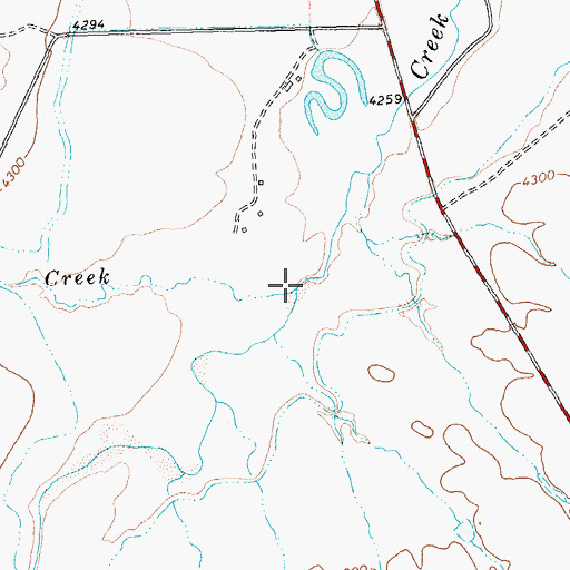 Topographic Map of Grass Creek, WY