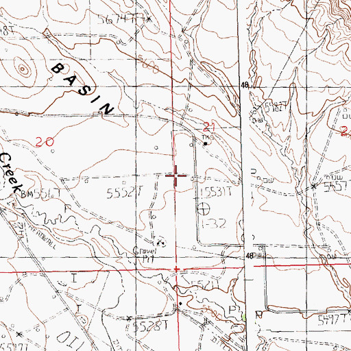 Topographic Map of Grass Creek Basin, WY