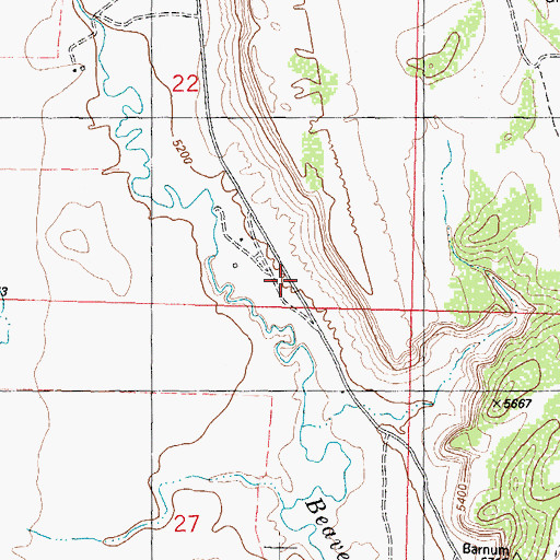 Topographic Map of Graves Ditch, WY