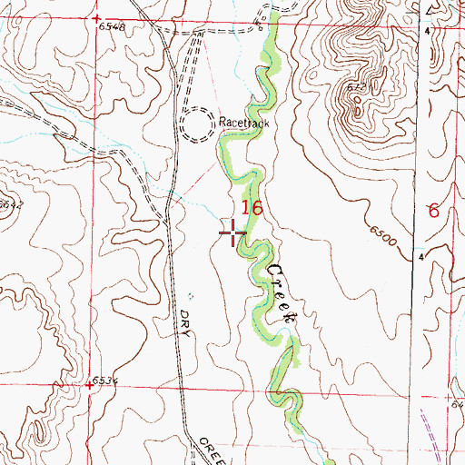 Topographic Map of Greasewood Draw, WY
