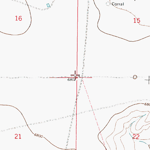 Topographic Map of Greasewood Flats, WY