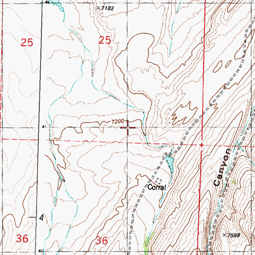 Topographic Map of Green Canyon, WY