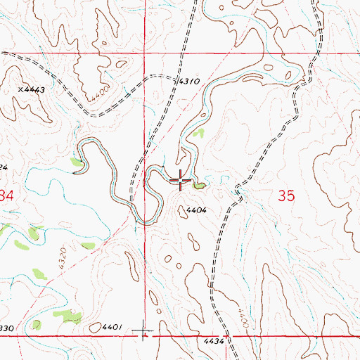 Topographic Map of Greitl Draw, WY