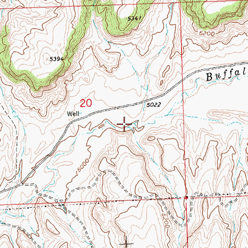 Topographic Map of Grider Canyon, WY