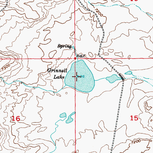 Topographic Map of Grinnell Lake, WY
