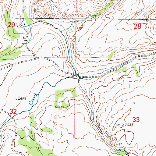 Topographic Map of Grouse Draw, WY