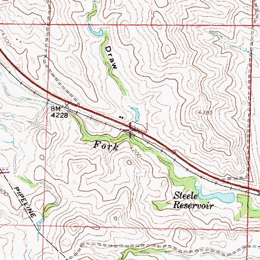 Topographic Map of Grouse Draw, WY