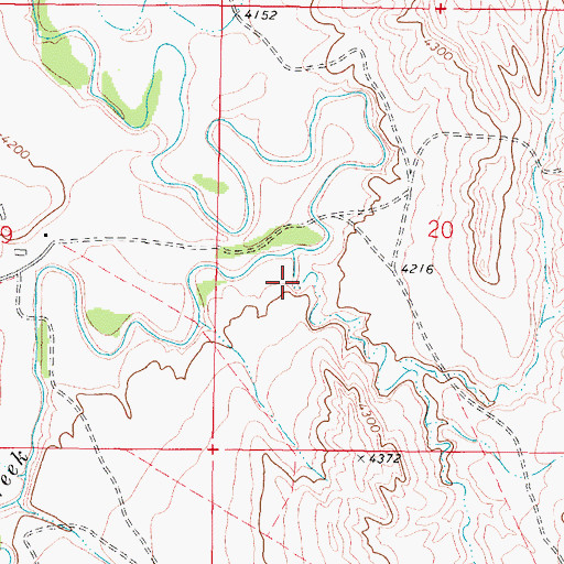 Topographic Map of Grub Draw, WY