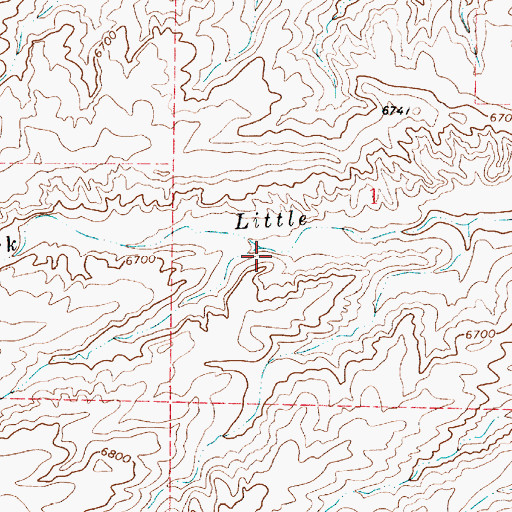 Topographic Map of Gundby Draw, WY