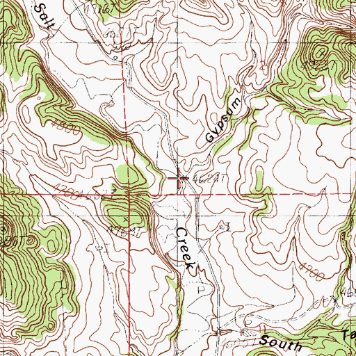 Topographic Map of Gypsum Draw, WY
