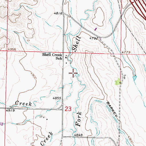 Topographic Map of H A Creek, WY