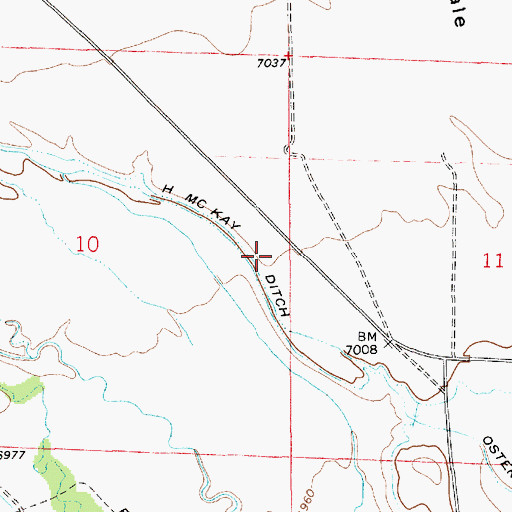 Topographic Map of H McKay Ditch, WY