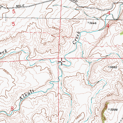 Topographic Map of Hackett Creek, WY