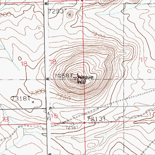 Topographic Map of Hague Hill, WY