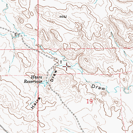 Topographic Map of Haire Draw, WY