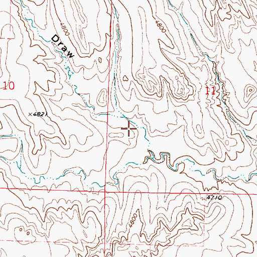 Topographic Map of Hakert Draw, WY