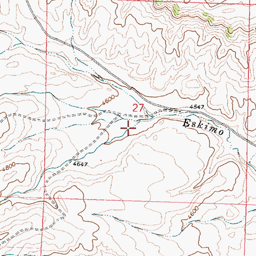 Topographic Map of Halfway Canyon, MT
