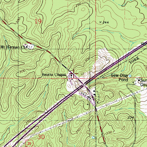 Topographic Map of Smiths Chapel, AL