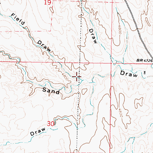 Topographic Map of Hall Field Draw, WY