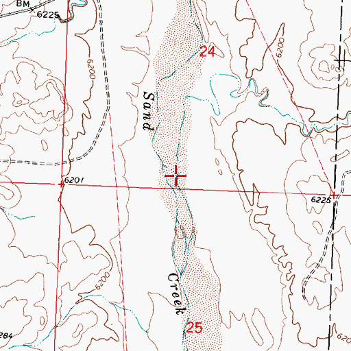 Topographic Map of Hangout Wash, WY