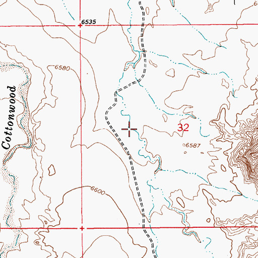Topographic Map of Hank Hollow, WY