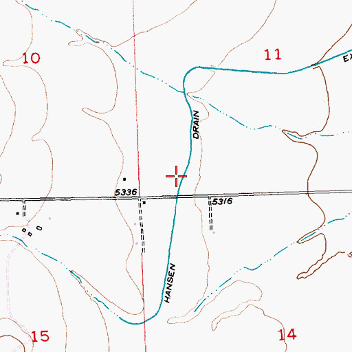 Topographic Map of Hansen Drain Extension, WY