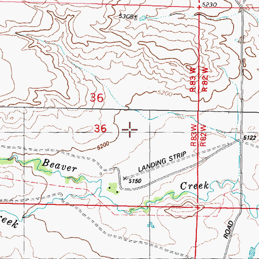 Topographic Map of Harris and Spang Ditch, WY