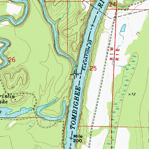 Topographic Map of Sucarnoochee River, AL