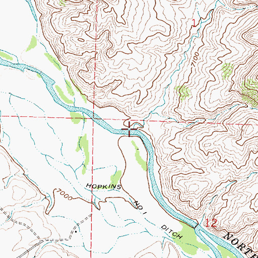 Topographic Map of Harrison Creek, WY