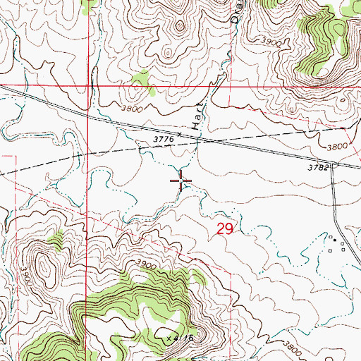 Topographic Map of Hart Draw, WY