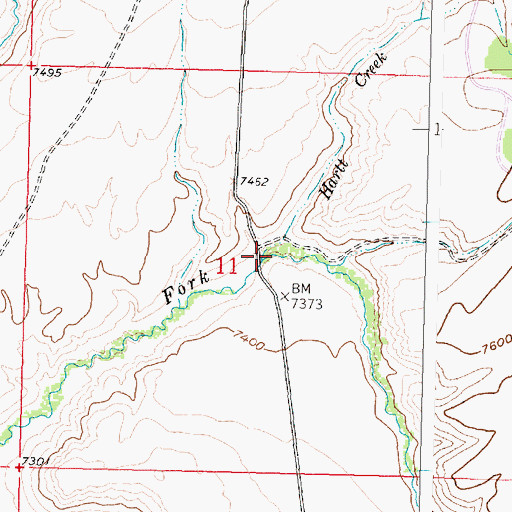 Topographic Map of Hartt Creek, WY