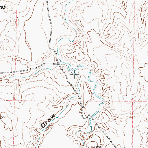 Topographic Map of Hartzog Draw, WY