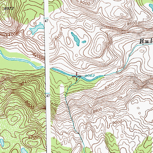 Topographic Map of Hatchet Creek, WY