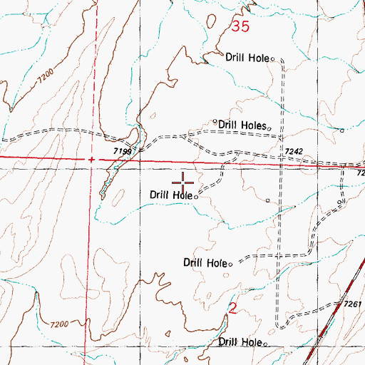 Topographic Map of Hatfield Oil Field, WY