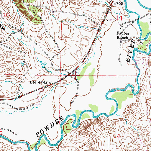 Topographic Map of Hawk Draw, WY