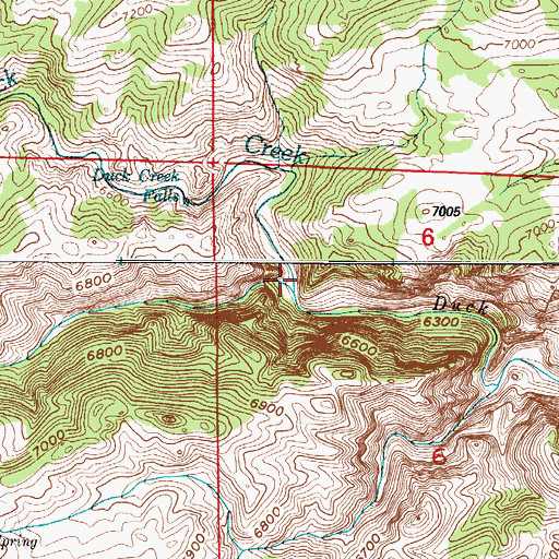 Topographic Map of Hay Canyon, WY