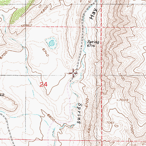 Topographic Map of Hay Canyon, WY