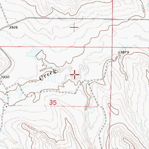 Topographic Map of Hay Creek, WY