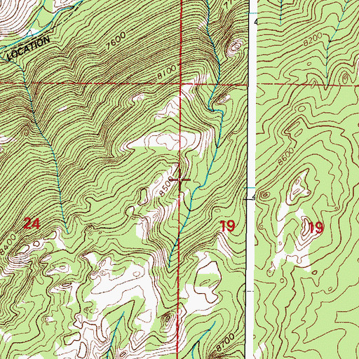 Topographic Map of Hay Draw, WY