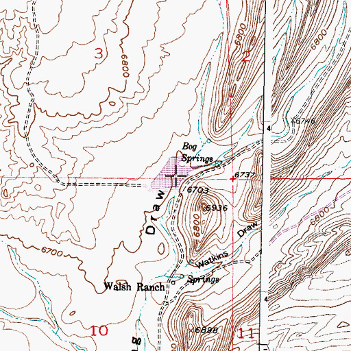 Topographic Map of Hay Slough, WY