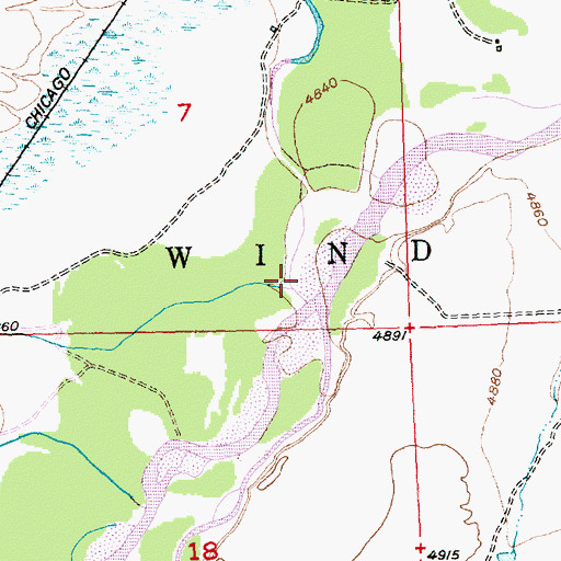 Topographic Map of Haymaker Creek, WY