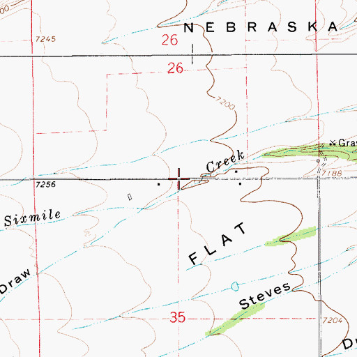 Topographic Map of Haystack Draw, WY