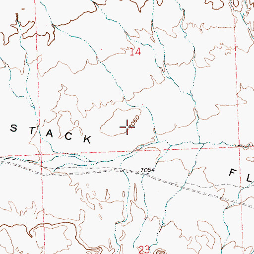 Topographic Map of Haystack Flats, WY