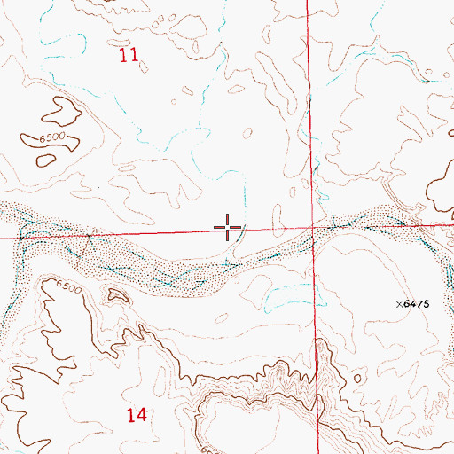Topographic Map of Haystack Wash, WY