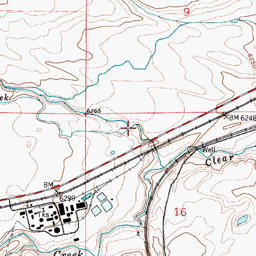 Topographic Map of Hazard Creek, WY