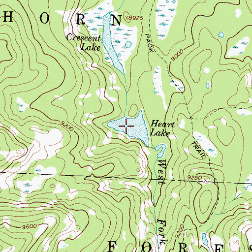 Topographic Map of Heart Lake, WY